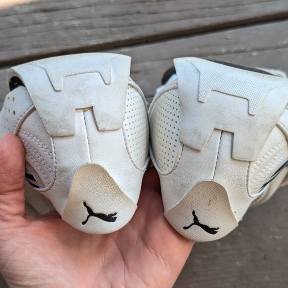 White PUMA Jiyu Slip on Velcro Sneakers shoes Mens US12 EU46 30CM - Picture 13 of 16